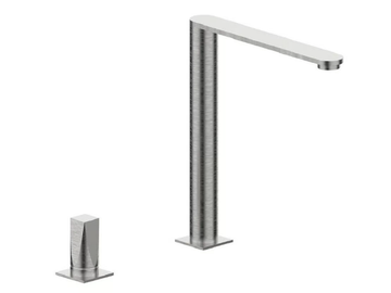 ALINE 49058 - 2 hole single handle stainless steel washbasin mixer by Rubinetterie Frattini - view 2